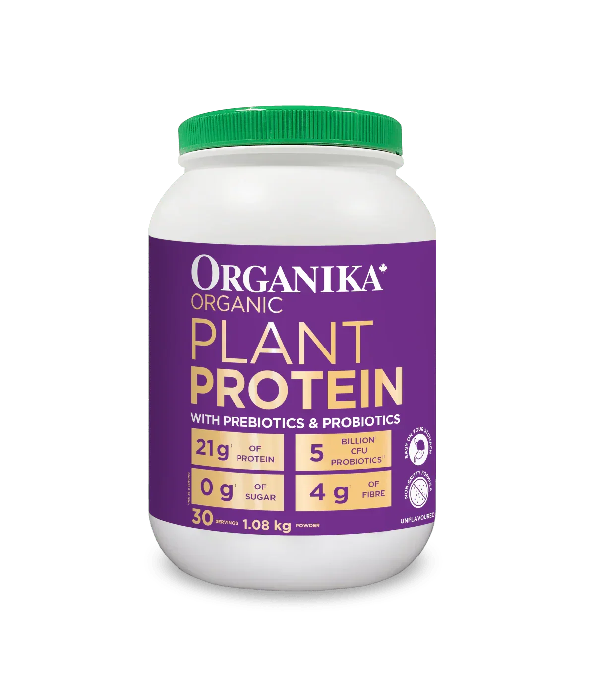 Plant proteins with prebiotics and probiotics