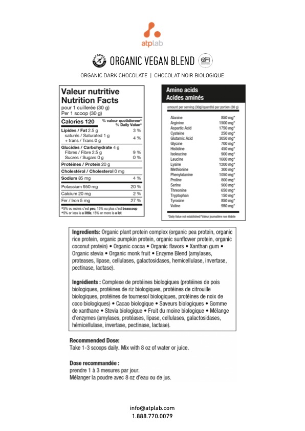 Mélange végétalien biologique