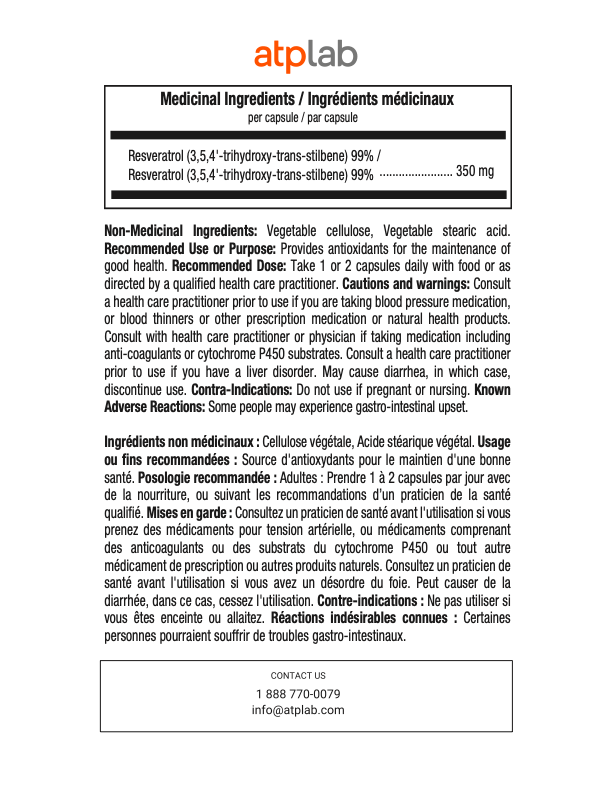 Transreveratrol 99% 60 capsules