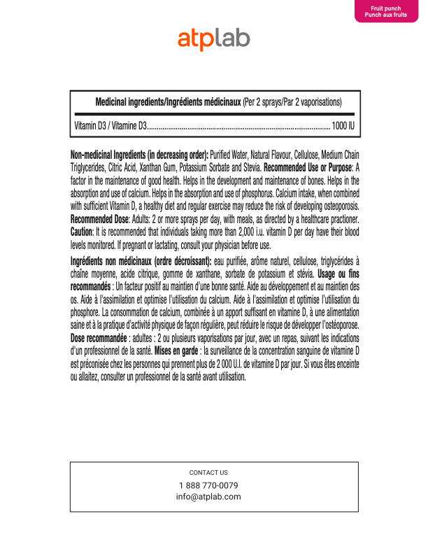 Vitamin D3 Fruit Punch 52ml