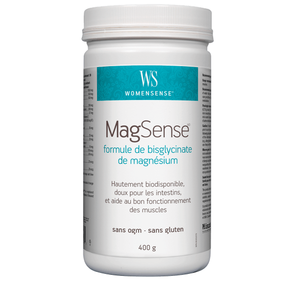 WomenSense MagSense – Bisglycinate de Magnésium Saveur Baies – 400 g