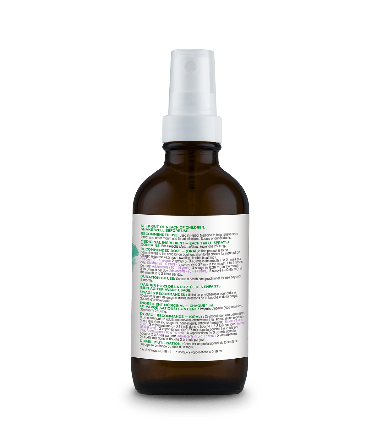 Propolis d’abeille canadienne enfants