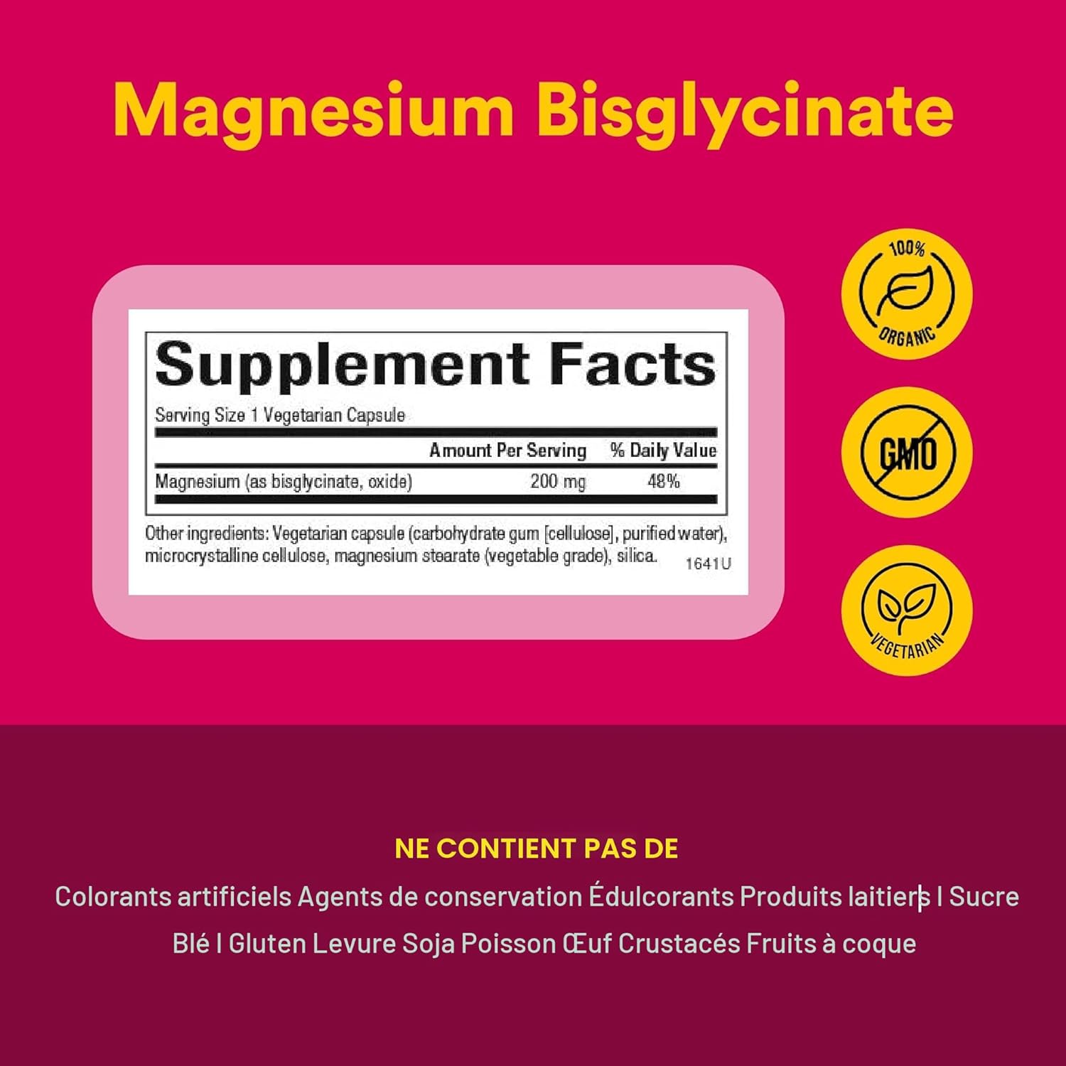 Magnésium Bisclycinate Pur 200 mg
