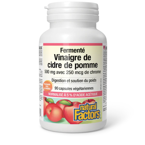 Vinaigre de Cidre de Pomme Fermenté avec Chrome