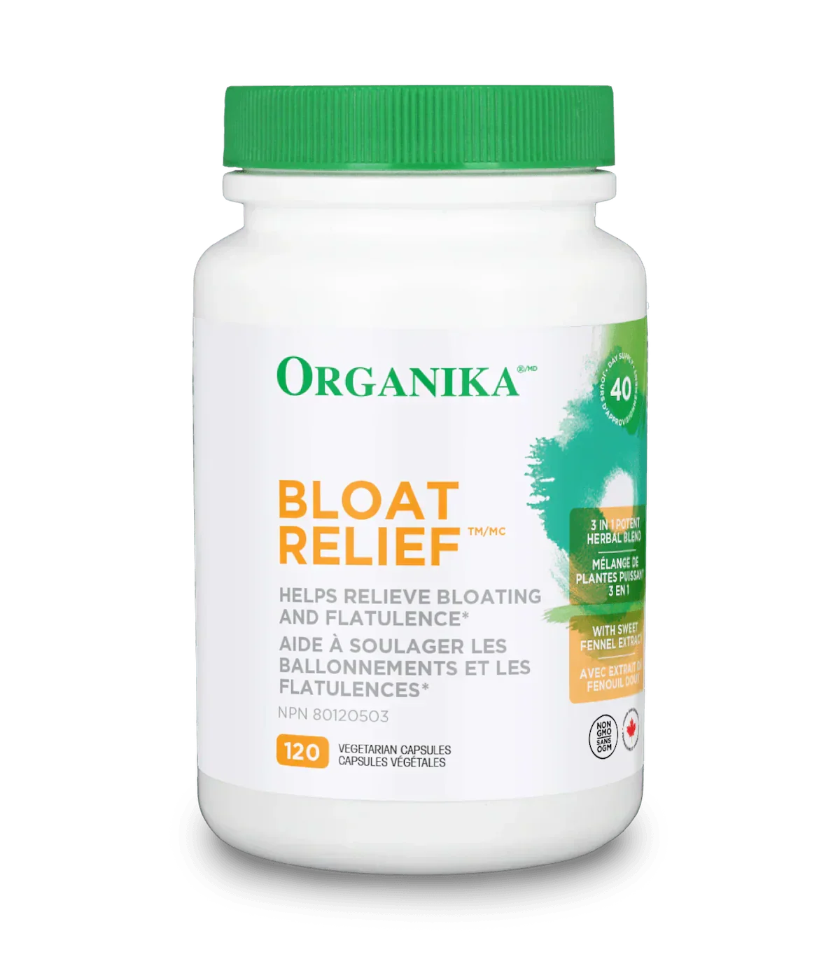 Bloat relief 120 capsules végétales