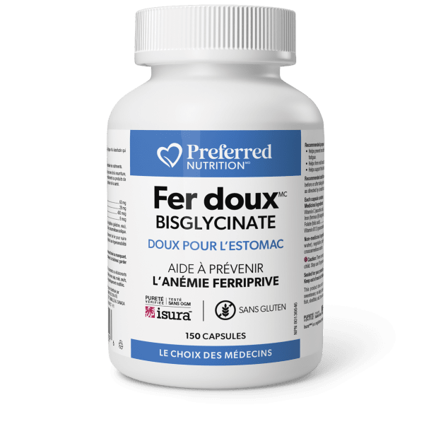 Fer doux Bisglycinate 28 mg capsules