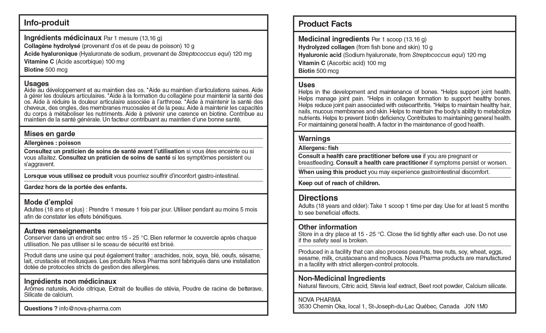 Collagène marin avec acide hyaluronique