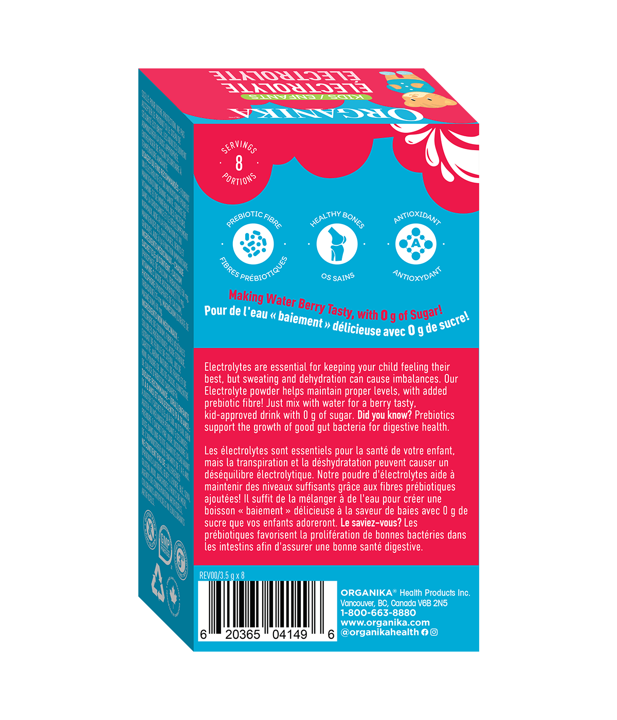 Children's electrolytes raspberry fast 8 sachets
