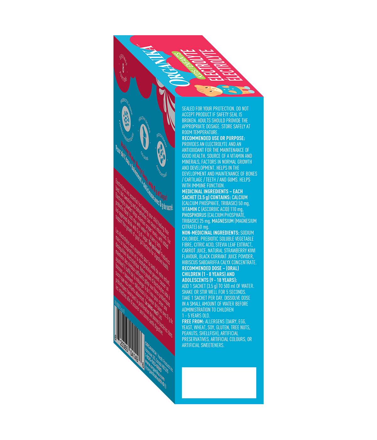Children's electrolytes raspberry fast 8 sachets