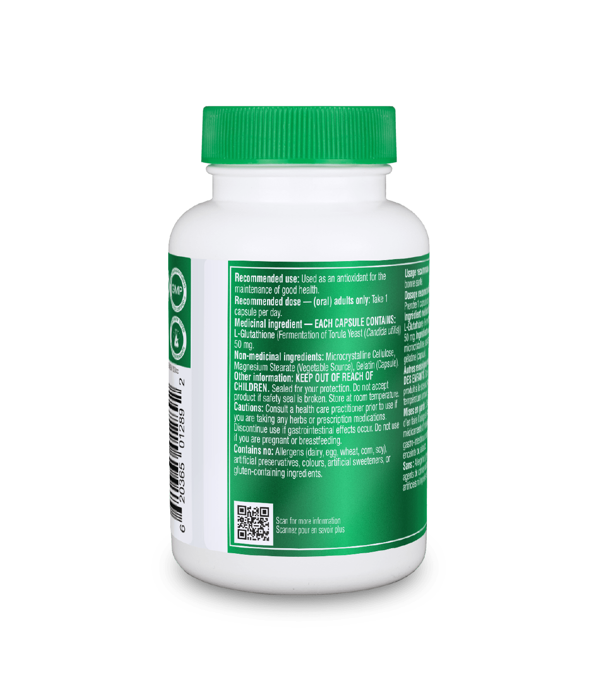 L-glutathione réduit 50mg 50 capsules