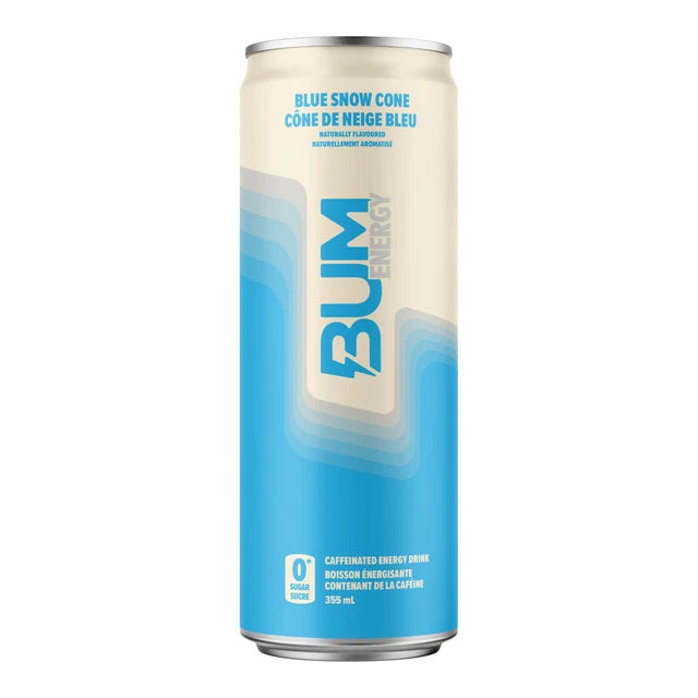 BUM Energy Blue Snow Cone – Boisson énergisante sans sucre