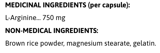 arginine 240 capsules