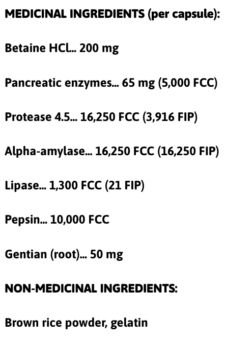 Pro digest 180 capsules