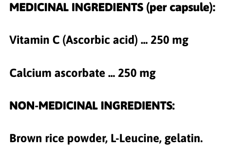 Vitamin c 500+calcium 180 capsules