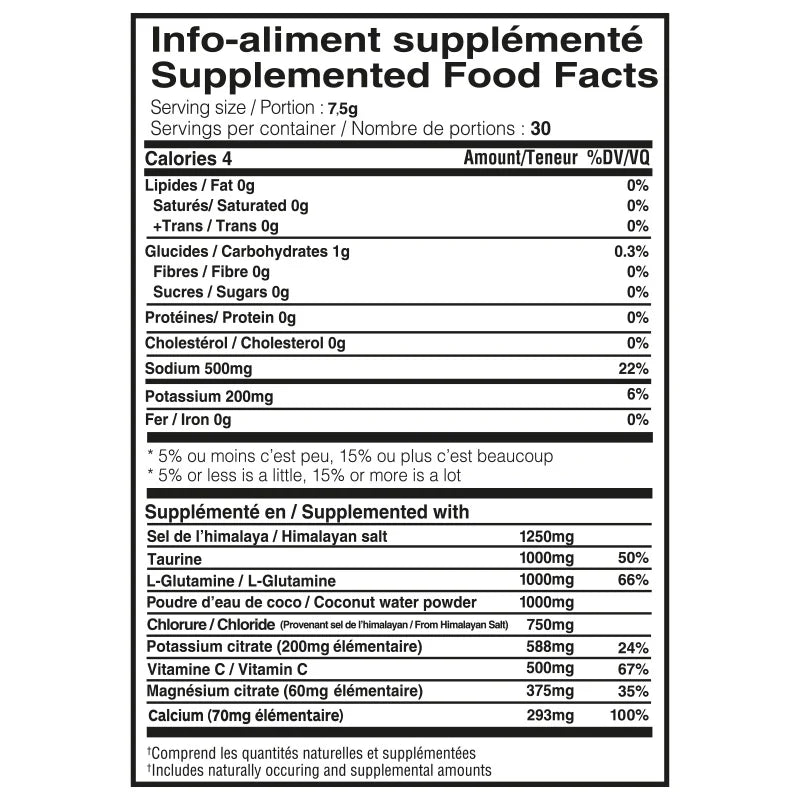 Hydra + Électrolyte avec Caféine