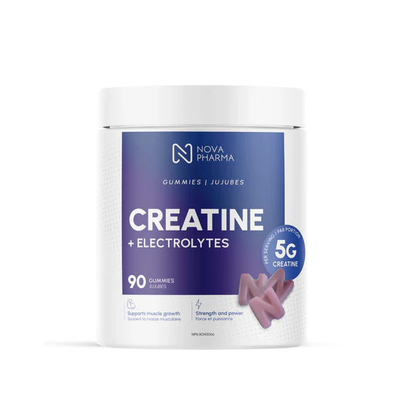 Nova Pharma Creatine + Electrolytes Gummies – 90 Jujubes